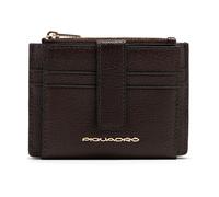 Piquadro - Portefeuille avec Porte-Monnaie en Cuir - Femme - Marron | Protection anti-fraude RFID, Logement cartes, Usage quotidien, Design élégant
