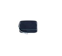 Piquadro - Pochette 2 Compartiments en Cuir Blue Square - Homme - Bleu Nuit