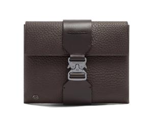 Piquadro - Pochette en cuir aux bords bruts - Homme - Sacs - Brun - Taille: ONE Size