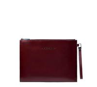 PIQUADRO - Pochette pour iPad Mini - Cuir de Haute qualité - Couleur Acajou - Unisexe