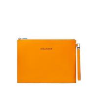 Piquadro - Pochette homme en cuir pour iPad® avec poignée amovible et poche pour AirPods® - Homme - Sacs - Jaune - Taille: ONE Size