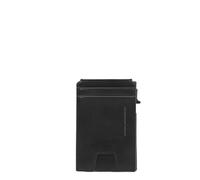 Piquadro Porte-Cartes Automatique avec Porte-DNI Rabattable Unisex Cuir Noir