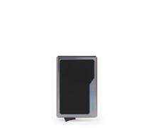 Piquadro Porte-Cartes Automatique MagSafe Unisex métal et Cuir Noir