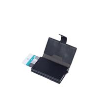 Piquadro PQ-Earth Étui pour cartes de crédit Protection RFID Cuir 6.5 cm noir