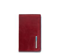 Piquadro - Porte-cartes de visite en cuir - Homme - Accessoires - Rouge - Taille: ONE Size