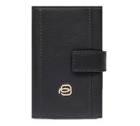 Piquadro Circle Étui pour cartes de crédit Protection RFID Cuir 6.5 cm noir