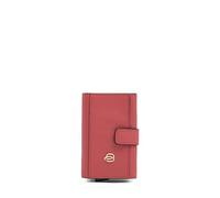 Piquadro Porte-Cartes Pop-up Automatique Femme métal et Cuir Orange/Marron