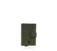 Piquadro Porte-Cartes Pop-up Automatique Homme métal et Cuir Vert