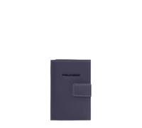Piquadro Porte-Cartes Pop-up Automatique Homme métal/Tissu Bleu