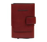 Piquadro Porte-Cartes Pop-up Automatique Homme métal et Cuir Terracotta