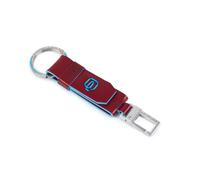Piquadro - Porte-clés avec plaquette en cuir - unisex - Accessoires - Rouge - Taille: ONE Size
