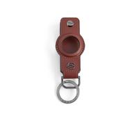 Piquadro - Porte-clés en cuir pour AirTag avec pince à billets - Homme - Accessoires - Brun - Taille: ONE Size
