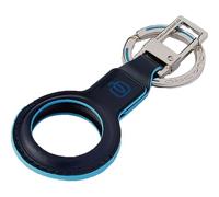 Piquadro - Porte-clés pour Traceur GPS en Cuir - Unisexe - Bleu Nuit