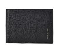 Piquadro Porte-monnaie Protection RFID Cuir véritable 13 cm noir