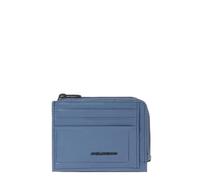 Piquadro Porte-Monnaie zippé avec Porte-Cartes de crédit Homme Cuir Bleu