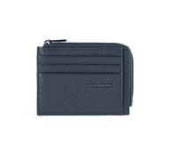 Piquadro - Porte-monnaie zippé avec porte-documents - Homme - Accessoires - Bleu - Taille: ONE Size