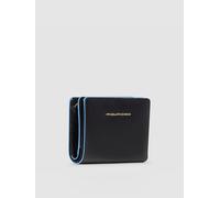 Piquadro Blue Square Porte-monnaie Protection RFID Cuir 11 cm noir