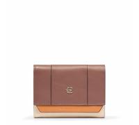 Piquadro Portefeuille à Trois Volets Femme, Petit Format Femme Cuir Brun/Beige