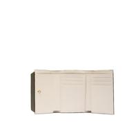 Piquadro Portefeuille à Trois Volets Femme, Petit Format Femme Cuir Rose/Blanc