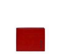 Piquadro - Portefeuille avec fenêtre d'identification rabattable - Homme - Accessoires - Rouge - Taille: ONE Size