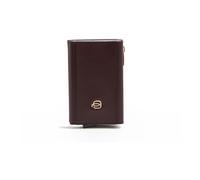 Piquadro - Portefeuille compact avec porte-cartes escamotable - Femme - Accessoires - Rouge - Taille: ONE Size