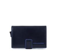 Piquadro Portefeuille Compact avec Porte-Cartes Pop-up Unisex métal et Cuir Bleu Nuit