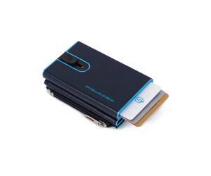 Piquadro - Portefeuille Compact - Homme - Accessoires - Bleu - Taille: ONE Size