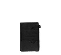 Piquadro Portefeuille Compact Pop-up avec Porte-Monnaie Homme Cuir et Tissu Noir