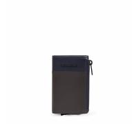 Piquadro Portefeuille Compact Pop-up avec Porte-Monnaie Homme métal et Cuir Bleu/Brun
