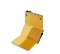 Piquadro Portefeuille Compact Pop-up avec Porte-Monnaie Homme métal et Cuir Jaune