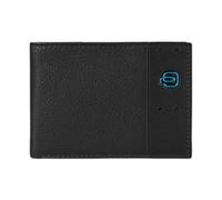 Piquadro - Portefeuille en cuir noir avec porte-monnaie - Homme - Accessoires - Noir - Taille: ONE Size