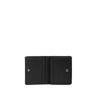 Piquadro Portefeuille Femme Petit Format Femme Cuir et Tissu Noir