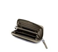 Piquadro Portefeuille Femme zippé à Quatre Soufflets Femme Cuir et Tissu Sable