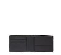 Piquadro Portefeuille Homme avec Porte-Monnaie Homme Cuir et Tissu Noir