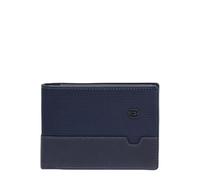 Piquadro Portefeuille Homme avec volet Porte-CNI Homme Cuir et Tissu Bleu