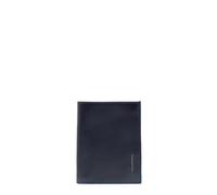 Piquadro Portefeuille Homme Vertical avec Porte-Monnaie Unisex Cuir Bleu Nuit