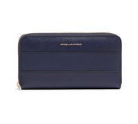 Piquadro - Portefeuille zippé avec quatre compartiments - Femme - Accessoires - Bleu - Taille: ONE Size