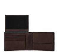 PIQUADRO Pulse, Portefeuille en Cuir Unisexe - Adulte, marron foncé, 2.5x9x12.5 cm (W x H x L), portefeuille