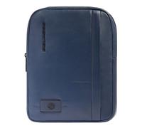 Piquadro Russel Sac à bandoulière Cuir véritable 27 cm bleu