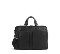 Piquadro S134 Porte-document noir, cuir de vache grainé, unisexe