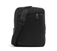 Piquadro S134 Sac bandoulière noir, cuir de vache grainé, unisexe