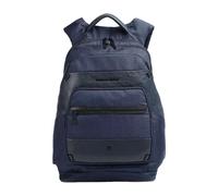 Piquadro - Sac à dos bleu unisexe pour ordinateur portable avec poches avant - Femme - Sacs - Bleu - Taille: ONE Size