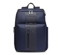 Piquadro - Sac à dos de voyage en cuir bleu 15,6 pouces - Homme - Usage professionnel