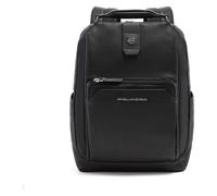 Piquadro Tebe Daypack Cuir véritable 46 cm Compartiment ordinateur noir