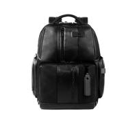 Piquadro Urban Sac à dos d'ordinateur noir, cuir de vache grainé, homme
