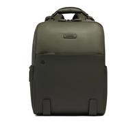 Piquadro Modus Special Sac à dos en cuir, 40 cm, compartiment pour ordinateur portable olive