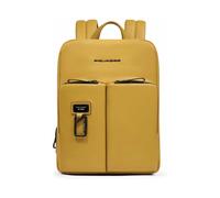 Piquadro - Sac à dos mince pour ordinateur et iPad® avec protections antichoc et Rfid- extensible - Homme - Sacs - Jaune - Taille: ONE Size
