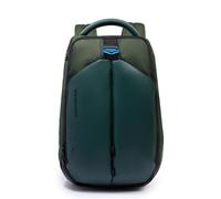 Piquadro Sac à dos pour ordinateur portable 14" avec 2 compartiments - en tissu et cuir végan - Vert