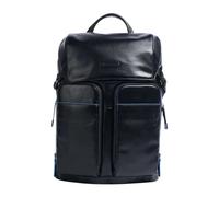 Piquadro - Sac à dos pour ordinateur portable en cuir bleu - Homme - Sacs - Bleu - Taille: ONE Size
