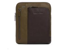 Piquadro Black Square Sac à bandoulière Cuir véritable 23 cm olive